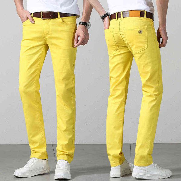 2022 autumn and winter new men's yellow jeans trendy brand fashion all-match pink casual pants male classic red denim trousers, Blue
2022 autumn and winter new men's yellow jeans trendy brand fashion all-match pink casual pants male classic red denim trousers, Blue
