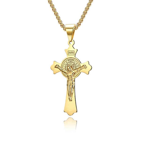 pendant necklaces european and american retro dominant double-layer three-dimensional inri steel cross pair necklace 220330, Silver
pendant necklaces european and american retro dominant double-layer three-dimensional inri steel cross pair necklace 220330, Silver