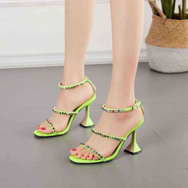 european and american-style foreign trade 2020 sandals colorful rhinestone glasses lady's high heel sandals large-size 42 t220730, Black
european and american-style foreign trade 2020 sandals colorful rhinestone glasses lady's high heel sandals large-size 42 t220730, Black