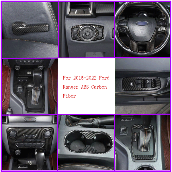 for 2015-2022 ford ranger wildtrack t6 t7 abs carbon fiber car steering wheel decorative frame cover sticker car interior parts
for 2015-2022 ford ranger wildtrack t6 t7 abs carbon fiber car steering wheel decorative frame cover sticker car interior parts
