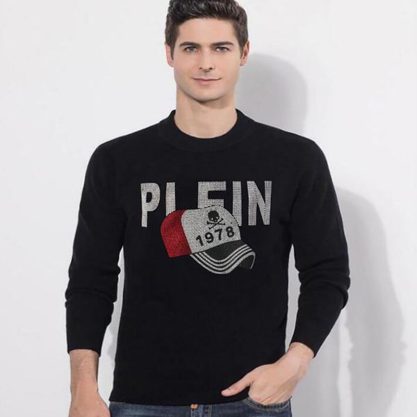 streetwear man falcon clothing rhinestone sweater casual men brand winter male long sleeve, White;black 
streetwear man falcon clothing rhinestone sweater casual men brand winter male long sleeve, White;black