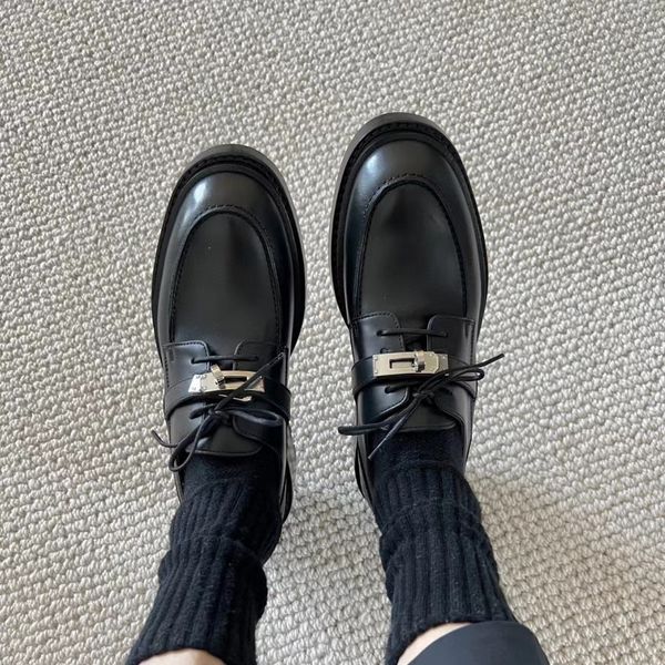 latest platform dress shoes for womens luxury designer classic buckle cowhide muffin lace up loafers chunky heel thick soled shoe 35-41 with, Black
latest platform dress shoes for womens luxury designer classic buckle cowhide muffin lace up loafers chunky heel thick soled shoe 35-41 with, Black
