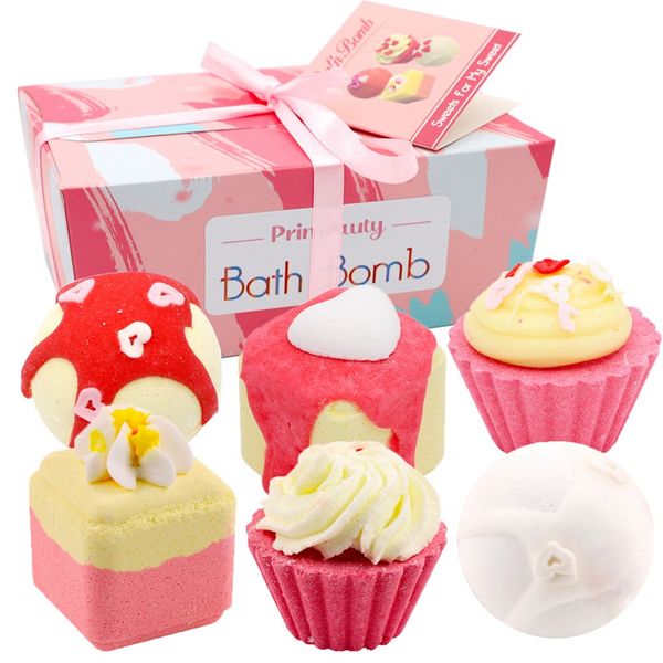 6pcs/set gift box natural bath salts bombs cute cake bath bomb ball set romantic bubble rich essential oil
6pcs/set gift box natural bath salts bombs cute cake bath bomb ball set romantic bubble rich essential oil