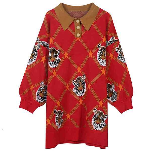 women's sweaters autumn and winter tiger animal rhombic jacquard minority design slim fitting lapel medium long pullover xmzo, White;black
women's sweaters autumn and winter tiger animal rhombic jacquard minority design slim fitting lapel medium long pullover xmzo, White;black