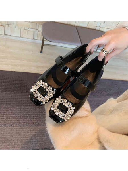 sandals spring and autumn flash diamond square buckle middle heel one-sided belt thick bottom head wedding shoes mary 7rne, Black
sandals spring and autumn flash diamond square buckle middle heel one-sided belt thick bottom head wedding shoes mary 7rne, Black