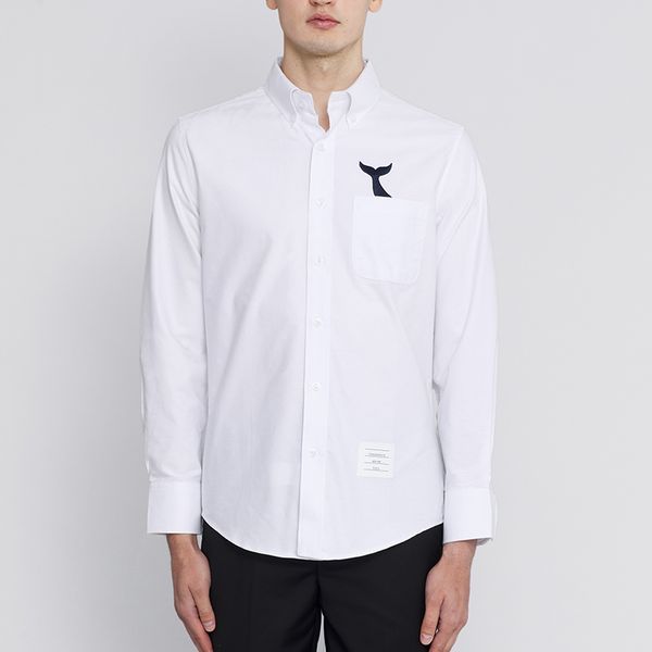 men's shirt spring autunm causal luxury designer mens dress shirts quality fish tail on pocket embroidery blouses cotton long sleeve so, White;black
men's shirt spring autunm causal luxury designer mens dress shirts quality fish tail on pocket embroidery blouses cotton long sleeve so, White;black