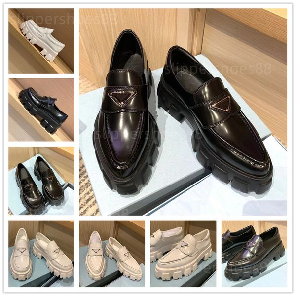 fashion dress shoes women wedding party quality leather high heel flat shoe triangle logo business formal loafer social chunky with original, Black
fashion dress shoes women wedding party quality leather high heel flat shoe triangle logo business formal loafer social chunky with original, Black