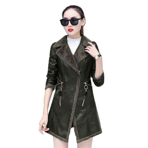 fur collar stitching parkas jacket coat outerwear mid-long winter new leather slimming slim add velvet thickening female c94 l220728, Black
fur collar stitching parkas jacket coat outerwear mid-long winter new leather slimming slim add velvet thickening female c94 l220728, Black
