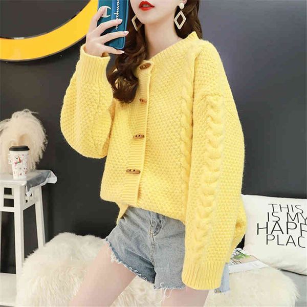 women's polos spring and autumn knitted twist fresh pure color loose sweater cardigan student coat women's wear q3cf, White
women's polos spring and autumn knitted twist fresh pure color loose sweater cardigan student coat women's wear q3cf, White