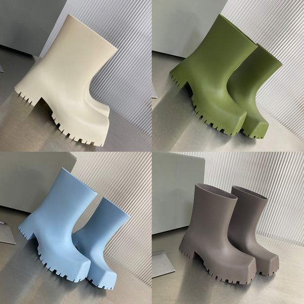 2022 new square head waterproof mid-tube rain boots thick bottom non-slip fashion outer wear, Black
2022 new square head waterproof mid-tube rain boots thick bottom non-slip fashion outer wear, Black