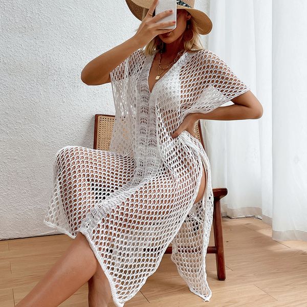 sumeer v-neck hollow out cover up woman swimsuit beach midi dress bathing suit women beachwear cover ups dress, White;black
sumeer v-neck hollow out cover up woman swimsuit beach midi dress bathing suit women beachwear cover ups dress, White;black