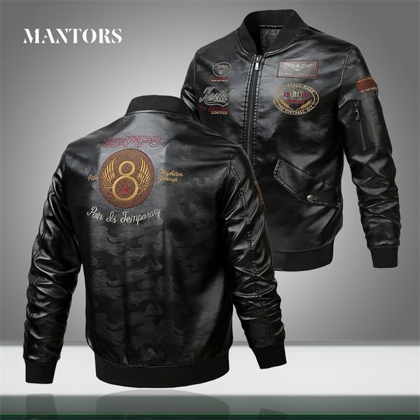 leather jacket embroidery men zipper motorcycle pu leahter jackets 2020 new male casual windbreaker slim bomber coat pockets lj201013, Black;brown
leather jacket embroidery men zipper motorcycle pu leahter jackets 2020 new male casual windbreaker slim bomber coat pockets lj201013, Black;brown