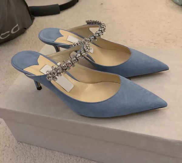 2021s luxury lady sandal designer shoes bing 65mm blue suede leather pumps with crystal strap j-m heel slipper 35-43, Black
2021s luxury lady sandal designer shoes bing 65mm blue suede leather pumps with crystal strap j-m heel slipper 35-43, Black