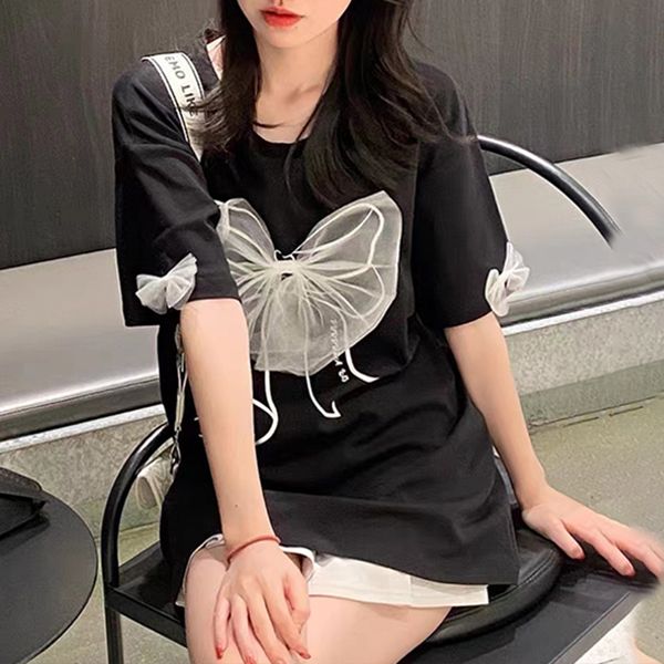 bow shortsleeved tshirt with black womens loose slim spring sweet and unique cute half sleeve tshirt t shirt for women 220615, White
bow shortsleeved tshirt with black womens loose slim spring sweet and unique cute half sleeve tshirt t shirt for women 220615, White