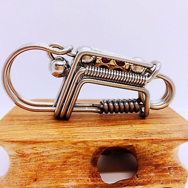 manually braided metal key holder by 316l stainless steel fashion purely handmade car key chain for men, Silver
manually braided metal key holder by 316l stainless steel fashion purely handmade car key chain for men, Silver