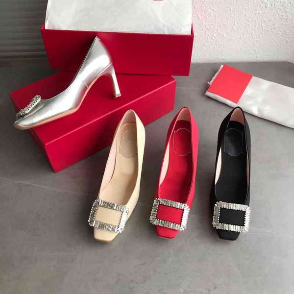 sandals unique square buckle shallow mouth middle heel shoes satin high heels wedding commuting, Black
sandals unique square buckle shallow mouth middle heel shoes satin high heels wedding commuting, Black