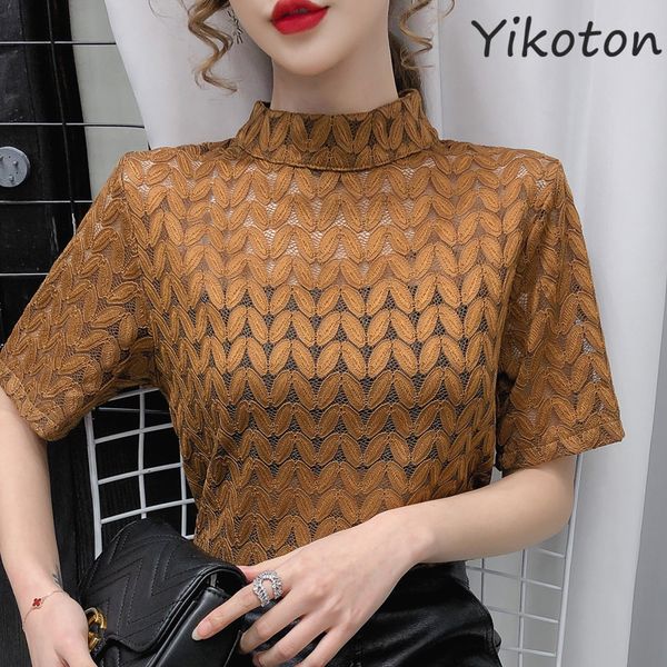 summer women tshirt short sleeve casual female turtleneck basic lace shirt women's clothing hollow korea t-shirt, White
summer women tshirt short sleeve casual female turtleneck basic lace shirt women's clothing hollow korea t-shirt, White