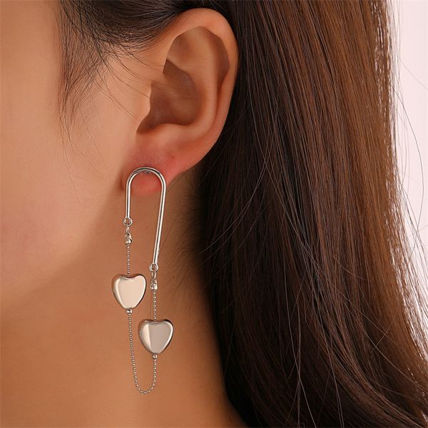 women long tassel love dangle earrings retro metal geometric heart stud earring valentine's day gift pendant ornaments accessories euro, Silver
women long tassel love dangle earrings retro metal geometric heart stud earring valentine's day gift pendant ornaments accessories euro, Silver