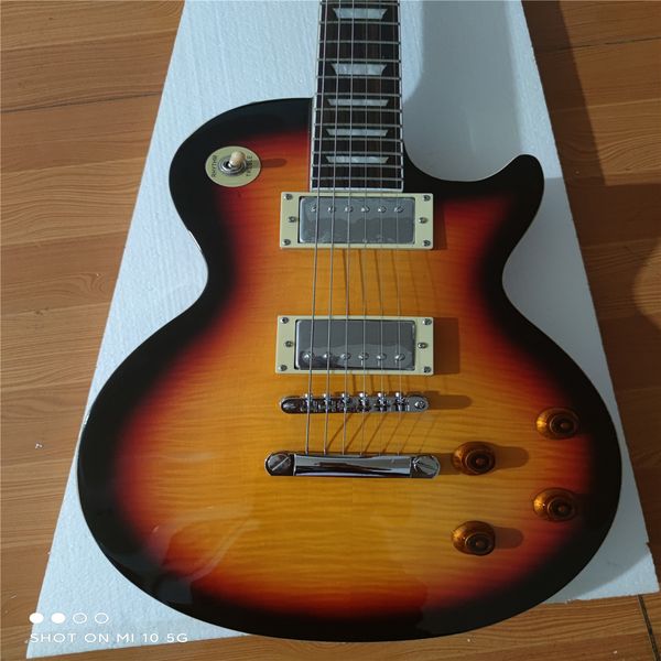 6-string electric guitar, sunset color progressive paint, back red chrome plated hardware rosewood fingerboard
6-string electric guitar, sunset color progressive paint, back red chrome plated hardware rosewood fingerboard