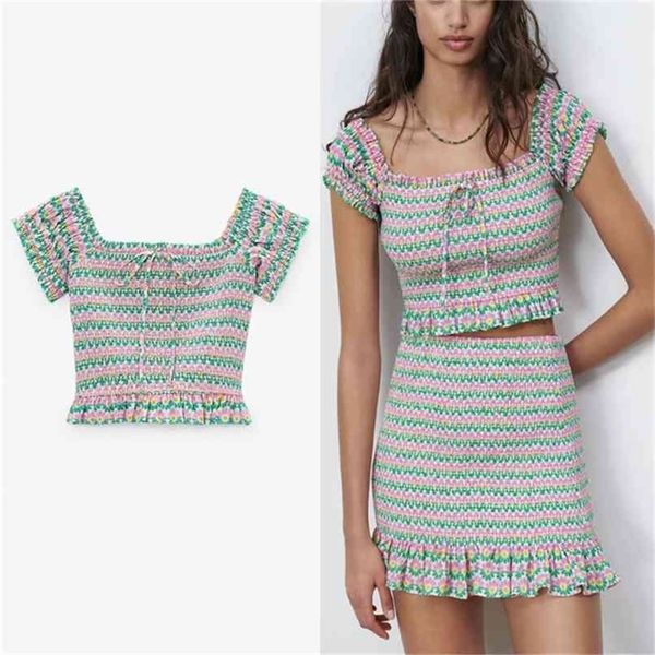 flower print cropped blouse women short puff sleeve exposed shoulders summer shirt woman elastic smocked vintage 210524, White
flower print cropped blouse women short puff sleeve exposed shoulders summer shirt woman elastic smocked vintage 210524, White