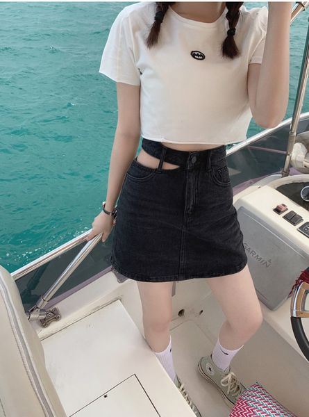 skirts hollow cut denim women's solid colour high waist skirt femme summer casual a-line thin mini dark gray s, Black
skirts hollow cut denim women's solid colour high waist skirt femme summer casual a-line thin mini dark gray s, Black