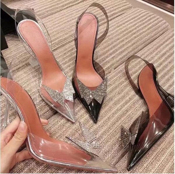 2021 transparent diamond bow high heel shine cap toe heels fine tip with the empty women's singles shoes summer crystal fairy wind, Black
2021 transparent diamond bow high heel shine cap toe heels fine tip with the empty women's singles shoes summer crystal fairy wind, Black
