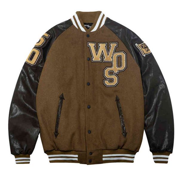 men pu leather bomber jacket streetwear vintage letter car embroidery baseball coat 2021 winter thicken cotton jacket brown t220728, Black;brown
men pu leather bomber jacket streetwear vintage letter car embroidery baseball coat 2021 winter thicken cotton jacket brown t220728, Black;brown