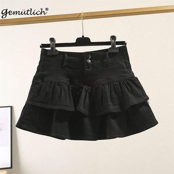 gemutlich women denim mini skirt jeans high waist japan style ruffles pleated short s-9xl 38 40 220408, Black
gemutlich women denim mini skirt jeans high waist japan style ruffles pleated short s-9xl 38 40 220408, Black