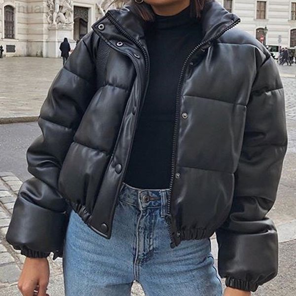 winter parkas women coat short down jackets for women female pu leather bomber jacket elegant doudoune femme veste manteau l220730, Black
winter parkas women coat short down jackets for women female pu leather bomber jacket elegant doudoune femme veste manteau l220730, Black