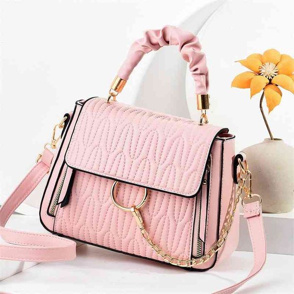 the new designer handbags spring summer 2022 solid striped shoulder bag msenger handbag women's