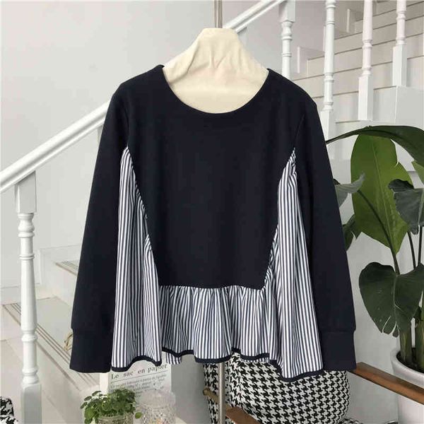 women's hoodies sweatshirts buy it now korean d spring and autumn women's blouse round neck splicing cotton aword fresh sweater, Black
women's hoodies sweatshirts buy it now korean d spring and autumn women's blouse round neck splicing cotton aword fresh sweater, Black