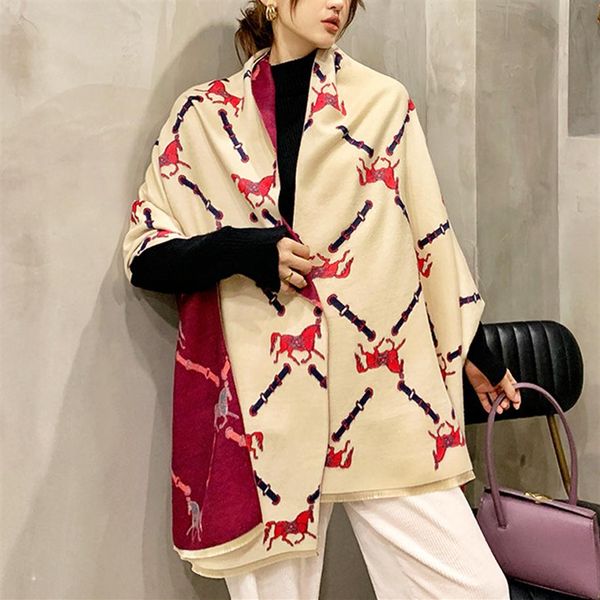 thick cashmere women scarf winter warm lady shawls wraps luxury 2020 brand print horse blanket scarves female echarpe232l, Blue;gray
thick cashmere women scarf winter warm lady shawls wraps luxury 2020 brand print horse blanket scarves female echarpe232l, Blue;gray