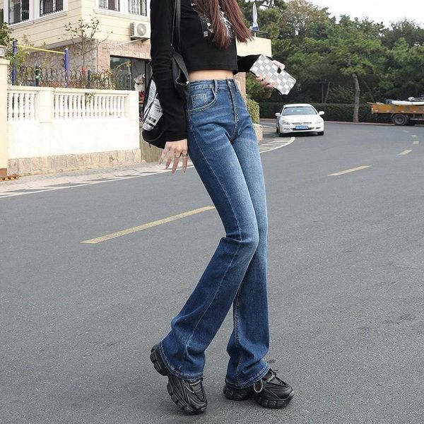 womens vintage high waist capri trumpet full length jeans female lady streetwear elastic slim y2k denim flare boot cut pants, Black;white
womens vintage high waist capri trumpet full length jeans female lady streetwear elastic slim y2k denim flare boot cut pants, Black;white