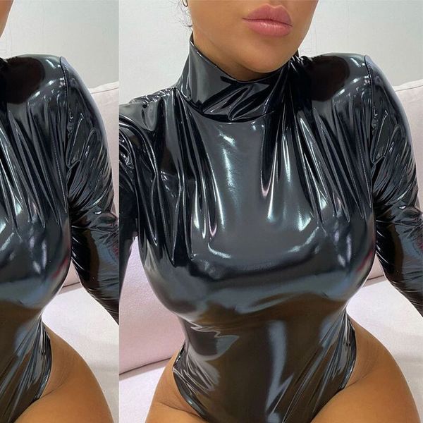 costumes women black fetish bodysuit zipper pu leather latex lingerie ladies slim long sleeve lingerie bodysuit body mujer overall
costumes women black fetish bodysuit zipper pu leather latex lingerie ladies slim long sleeve lingerie bodysuit body mujer overall