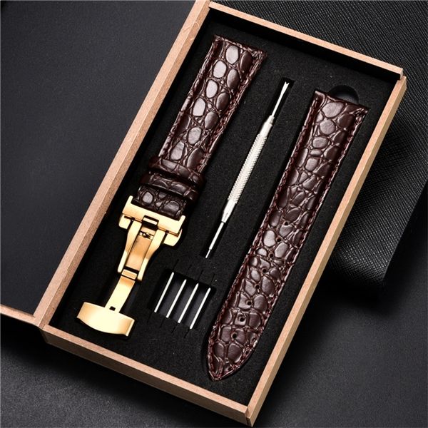 luxury pattern watchband leather straps 18mm 20mm 22mm 24mm with stainless steel automatic clasp wristwatch band 220624, Black;brown
luxury pattern watchband leather straps 18mm 20mm 22mm 24mm with stainless steel automatic clasp wristwatch band 220624, Black;brown