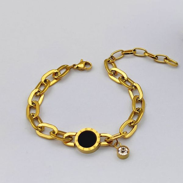 luxury roman numerals charm bracelets never fade hypoallergenic women titanium steel 18k rose gold plated cubic zirconia link chain bracelet, Golden;silver
luxury roman numerals charm bracelets never fade hypoallergenic women titanium steel 18k rose gold plated cubic zirconia link chain bracelet, Golden;silver