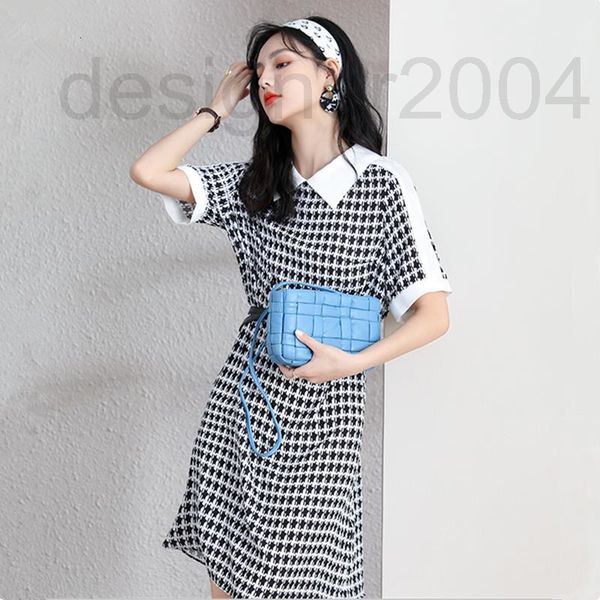casual dresses designer french gentle wind color contrast small lapel ice bird check dress women's summer new knitted skirt 7cdk, Black;gray
casual dresses designer french gentle wind color contrast small lapel ice bird check dress women's summer new knitted skirt 7cdk, Black;gray