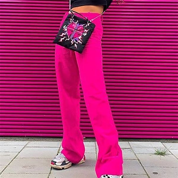 omsj high waist fashion streetwear womens solid full length trousers sweat pants elastic waist neon pink flare bottoms y200418, Black;white
omsj high waist fashion streetwear womens solid full length trousers sweat pants elastic waist neon pink flare bottoms y200418, Black;white