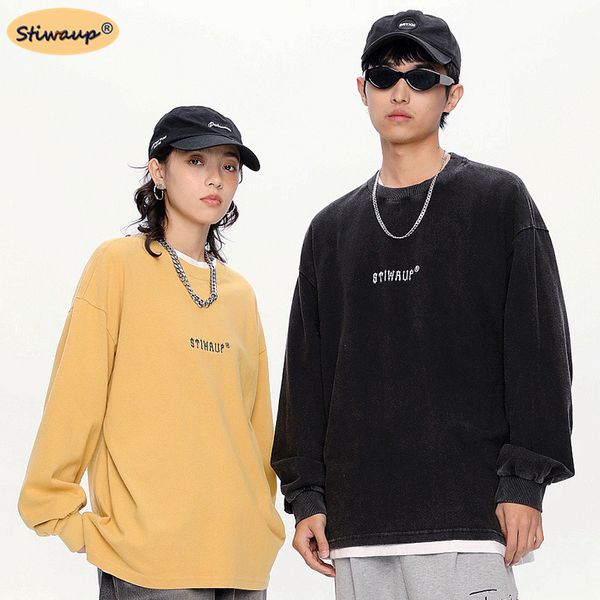 korean vintage fashion elegant woman clothing spring high street o-neck letter printed loose fit men's long sleeve t-shirt cx220421, White;black
korean vintage fashion elegant woman clothing spring high street o-neck letter printed loose fit men's long sleeve t-shirt cx220421, White;black