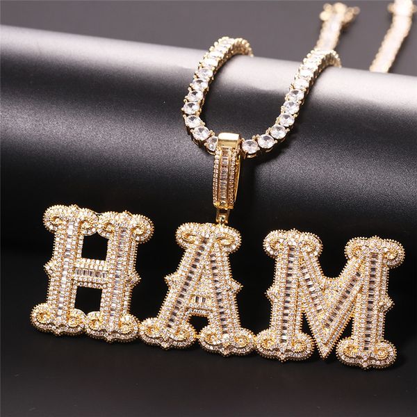 new fashion gold plated bling cz custom name letters pendant necklace with 24inch rope chain for men women jewelry, Silver
new fashion gold plated bling cz custom name letters pendant necklace with 24inch rope chain for men women jewelry, Silver
