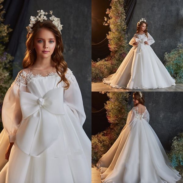 white ball gown flower girl dress jewel long sleeves bow tie appliques printed sequins lace chiffon tiered pageant dress bow tie floor lengt, White;blue
white ball gown flower girl dress jewel long sleeves bow tie appliques printed sequins lace chiffon tiered pageant dress bow tie floor lengt, White;blue