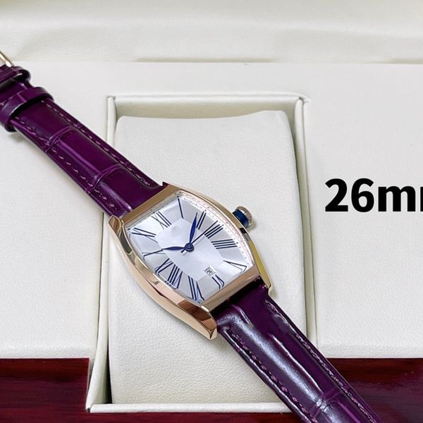 classic fashion quartz women's watch 26mm stainless steel case leather band sapphire mirror sports waterproof diamond watch barrel shap, Slivery;brown
classic fashion quartz women's watch 26mm stainless steel case leather band sapphire mirror sports waterproof diamond watch barrel shap, Slivery;brown