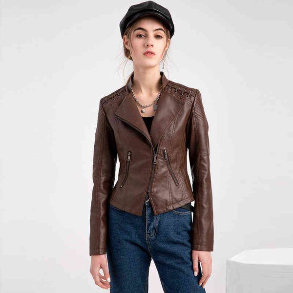 spring women faux leather jacket autumn short zipper biker outerwear fashion pu motorcycle slim coat woman clothing wf275 l220728, Black
spring women faux leather jacket autumn short zipper biker outerwear fashion pu motorcycle slim coat woman clothing wf275 l220728, Black