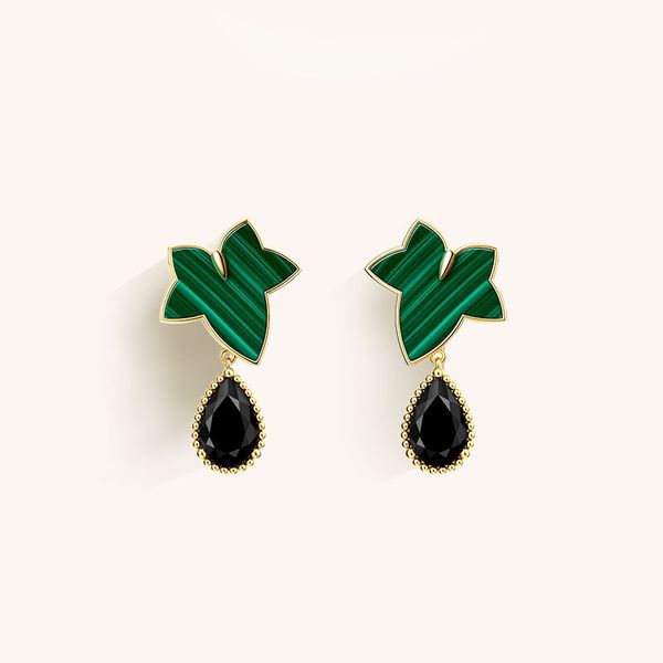 fashion leave designer stud earrings for women 18k gold green vintage ear rings with shining crystal luxury party jewelry, Golden;silver
fashion leave designer stud earrings for women 18k gold green vintage ear rings with shining crystal luxury party jewelry, Golden;silver