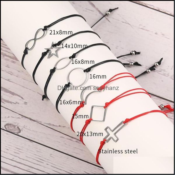 charm bracelets jewelry black red wax rope braided bracelet for women men stainless steel round heart cross moon star oval pendant with wish, Golden;silver
charm bracelets jewelry black red wax rope braided bracelet for women men stainless steel round heart cross moon star oval pendant with wish, Golden;silver