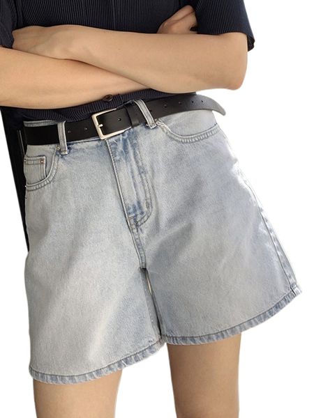 dazy wide leg denim shorts without belt l2hf#, White;black
dazy wide leg denim shorts without belt l2hf#, White;black