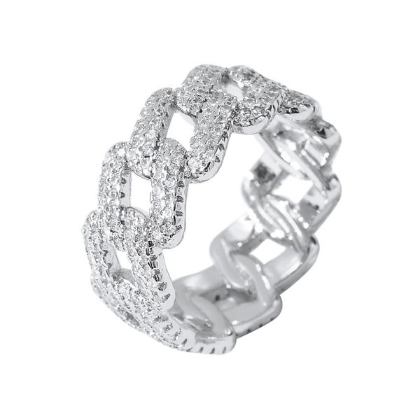 hip-hop zircon cuban chain ring copper micro-set zircon personality trend men's ring jewelry accessories cx220511, Silver
hip-hop zircon cuban chain ring copper micro-set zircon personality trend men's ring jewelry accessories cx220511, Silver