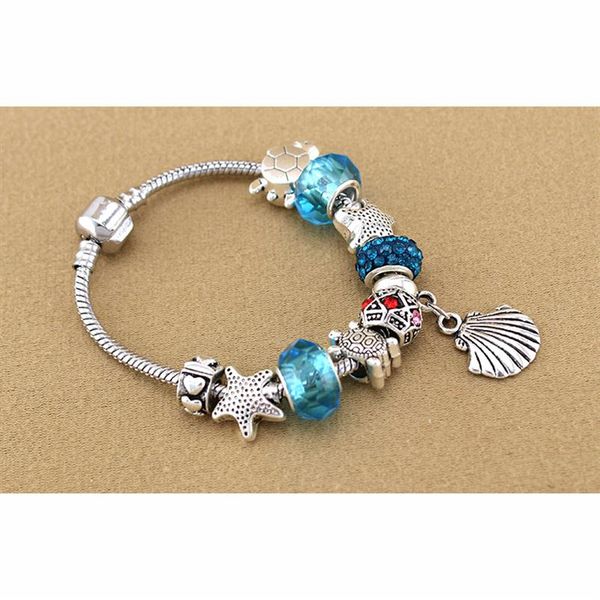 strands charm beads fit jewelry 925 silver bracelet shell pendant blue sky starfish turtle charm diy261v, Black
strands charm beads fit jewelry 925 silver bracelet shell pendant blue sky starfish turtle charm diy261v, Black