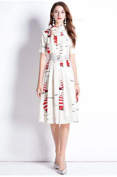 fashion elegant women printed dress 2022 summer high street midi vestidos scarf collar sashes sliming dresses, Black;gray
fashion elegant women printed dress 2022 summer high street midi vestidos scarf collar sashes sliming dresses, Black;gray