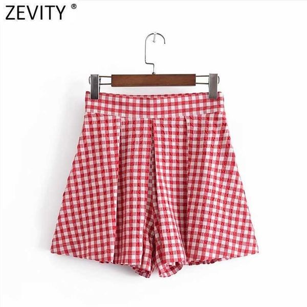 zevity women fashion red plaid print pleated bermuda skirts shorts female chic side zipper casual pantalone cortos p1090 210603, White;black
zevity women fashion red plaid print pleated bermuda skirts shorts female chic side zipper casual pantalone cortos p1090 210603, White;black